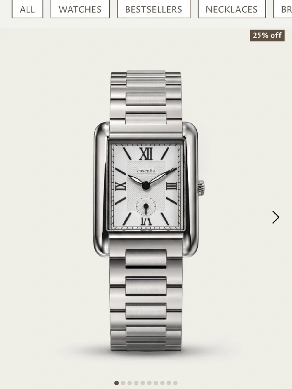 Stainless Steel Men’s Bracelet Watch by Cascalia - Picture 3 of 8